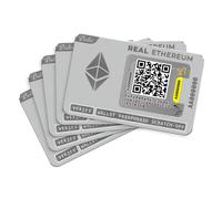 Paquet de 5 Ballet Real Ethereum (ETH) - La Carte de Stockage à Froid pour cryptomonnaies la Plus Facile à Utiliser, Portefeuille matériel pour cryptomonnaies avec Support Multi-devises