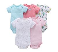 Paquet de 5 Body Bébé Garçons Barboteuse Enfant Manches Courtes Une Pièce Combinaison coton Filles Pyjama Animé Vêtements Papillon 6-9 Mois