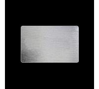 Paquet de 5 Cartes de Visite Métalliques NFC | Acier Inoxydable Argent Brossé, Bordes Biseautés Argent, Gravure Laser Argent (Seulement sur la face métallique), Puce NFC 215 13.56MHz