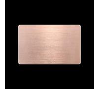 Paquet de 5 Cartes de Visite Métalliques NFC | Acier Inoxydable Or Rose Brossé, Bordes Biseautés Argent, Gravure Laser Argent (Seulement sur la face métallique), Puce NFC 215 13.56MHz