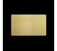 Paquet de 5 Cartes Métalliques NFC - Acier Inoxydable Or Brossé, Bordes Biseautés Argent, Gravure Laser Argent (Seulement sur la face métallique), Puce 215, Compatible NFC