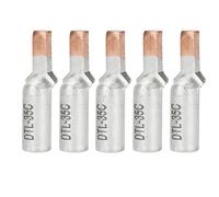 Paquet de 5 connecteurs à broches en cuivre-aluminium sans pression série DTL, type hydraulique, inserts bec canard for disjoncteurs(DTL-50)