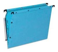 Paquet de 5 dossiers suspendus ARMOIRE 5 onglets en kraft 240g. Fond V, bouton-pression. Bleu G