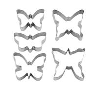 Paquet De 5 Moules À Biscuits Papillon, Moules De Cuisson En Acier Inoxydable, Moules De Coupe Fondant, Moules D’Impression Fondant, Moules À Gâteaux De Cuisson