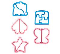 Paquet De 5 Moules À Sandwich, Moules À Pain Mignons, Trancheuse À Pain, Moules De Dessin Animé En Plastique, Ustensiles De Cuisine