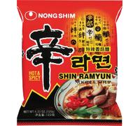 Paquet de 5 nouilles instantanées Nong Shim Shin Ramyun (SHARP) [5x 120g]