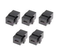 Paquet de 5 prises Keystone noir USB-C type-c insérer le convertisseur de connecteur avec le protecteur de cache-poussière