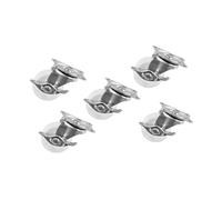 (Paquet de 5) roulettes universelles de 2 pouces avec freins, diamètre 5 cm, roulettes de vitrine à fond plat en PP blanc