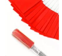 Paquet De 50 Drapeaux De Marquage, Drapeaux Paysagers, for Cour Et Pelouse, Limites Et Dressage De Chiens, Enquête Et Paysage, Arroseur Et Arpenteur, Jardin Et Construction(Red,100pcs)