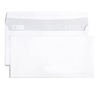 Paquet de 50 Enveloppes Blanches DL-110x220mm - Auto-Adhésives - 80g/m2 - Caisse de 2000 enveloppes. - Blanc