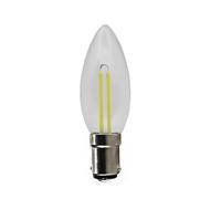 Paquet de 50, lampe bougie LED, ampoules en cristal DC12V 2W C25 C9 | E12/E14/B15s Thumb Lights(2200K Yellow,B15)
