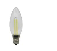 Paquet de 50, lampe bougie LED, ampoules en cristal DC12V 2W C25 C9 | E12/E14/B15s Thumb Lights(6500K Cool White,E12)