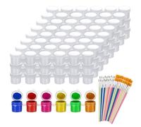 Paquet De 50 Petites Bouteilles Peinture Vides Ensemble Matériaux Artistiques Avec Des Colorants Variés Pour Les Artistes Et Les Entreprises Petits Pots Pour La