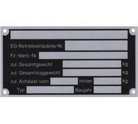 Paquet de 50 pièces Plaque signalétique vierge Plaque signalétique de remorque Neutre Remorque Vers. 3