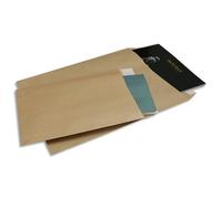 Paquet de 50 pochettes kraft Milleraies auto-adhésives 90g format 162x229mm C5