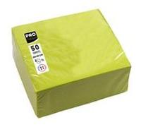 Paquet de 50 serviettes cocktail micro-gaufrées ouate 2 plis - 20x20 cm - Azur