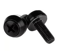 StarTech.com Vis M6 - Pack de 50 - Vis M6x12 de montage pour rack et armoire serveur - Noir - Kit de visserie - noir (pack de 50) - pour P/N: RACK-18U-20-WALL-OA, RACK-21U-20-WALL-OA...