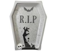 Paquet de 6 Assiettes Pierre tombale HALLOWEEN 21cm