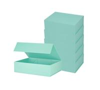 Paquet De 6 Coffrets Cadeaux Verts Avec Couvercles Magnétiques, 26X19x8cm, Boîtes De Rangement Pliantes Rectangulaires, Pour Anniversaire Noël Proposition Mariage Fête Des Mères