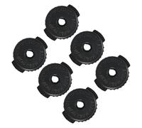 Paquet de 6 cymbales en silicone avec écrou de blocage, Black | Fixations professionnelles pour cymbales de batterie avec mécanisme de dégagement rapide pour les sur