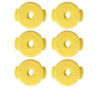 Paquet de 6 cymbales en silicone avec écrou de blocage, Yellow | Fixations professionnelles pour cymbales de batterie avec mécanisme de dégagement rapide pour les sur