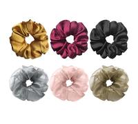 Paquet De 6 Élastiques À Cheveux, Élastiques À Cheveux En Satin, Élastiques À Cheveux En Maille, Élastiques À Cheveux Simples Et À La Mode, Élastiques À Cheveux En Queue De Cheval