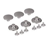 Paquet de 6 Ensembles Boutons de Jeans 20mm - Couleur d'Argent