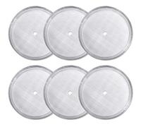 Paquet de 6 filtres de rechange pour presse française, filtres réutilisables à mailles en acier inoxydable pour cafetières à piston universelles de 1000 ml / 8 tasses
