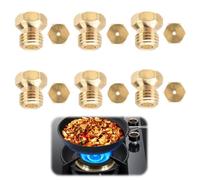 Paquet de 6 Gicleur Gaz Butane Universels, Jeu de Conversion de GPL Cuisinière à Gaz 5 Brûleurs Gicleur de Propane et de Butane 1x0,5, 1x0,65, 1x0,7, 1x0,87, 1x0,9, 1x0,96 [classe énergétique A+++]
