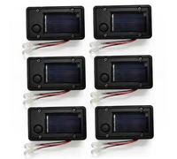 Paquet de 6 panneaux solaires de remplacement pour lampes solaires, 4x7 cm, panneaux remplacement étanches avec LED blanc chaud pour lampes jardin extérieures, pièces dessus d