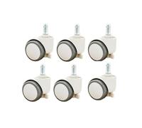 [Paquet de 6] roulettes M11 autobloquantes par gravité avec frein automatique for chaise d'étudiant accessoires informatiques universels(Gray White)