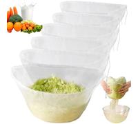 Paquet de 6 sacs en étamine pour égoutter, sacs en maille de Nylon réutilisables pour la fabrication lait noix, yaourt et jus