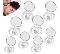 Paquet de 8 Clip magnétique Anti-ronflement Dilatateur Nasal Dispositif Dispositif de réduction des ronflements réutilisable Anti Ronflement Pince-Nez