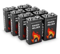 paquet de 8 piles alcalines 9V 6LR61, idéales pour les détecteurs de fumée, les appareils de mesure, les jouets, etc