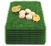 Paquet de 8 tapis de gazon artificiel, tapis gazon 12x12 avec support drainage pour nichoir poulailler, patchs intérieur et extérieur, décoration DIY