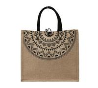 Paquet de Courses en Toile et Lin, Grand Modèle, Style Décontracté | Poche Intérieure, Fond Élargi, Fermeture par Bouton, Motif Charmant, pour Étudiantes, Plage et Pique-niques Style Aléatoire