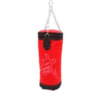 Paquet de Frappe Suspendu Renforcé Rouge pour Entraînement Boxe Karaté | Chaîne Métallique et Boucle de Sécurité, Cuir PU et Toile, Remplissage Ajustable pour Maison