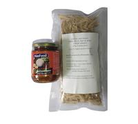 Paquet de Nasi Lemak doux et épicé : une bouteille de Nyonya Nasi Lemak Sambal, 240 g chacune, halal et 1 paquet d'anchois séché aux yeux bleus Sabah de qualité 5A 200 g chacun, halal