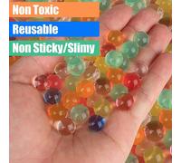 Paquet De Perles D'eau 250g, Mélange Arc-En-Ciel, Petites Perles De Gel De Gelée Non Toxiques, Boules De Croissance D'eau Pour Recharge De Spa, Vase De Jouets Sensoriels Pour Enfants