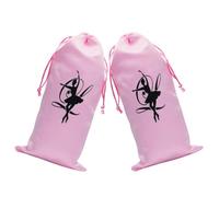 Paquet de Rangement pour Ballet en Satin Rose Cordon, Lot de 2 | 13x27cm, pour Chaussettes de Danse et Chaussures de Ballet, Usage t Paquet de Sport