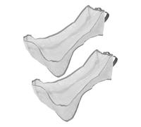 Paquet de Rangement Zippé pour Chaussures Hautes, PVC Blanc, Lot de 2