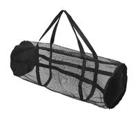 Paquet de Sport en Filet Noir Grosse Capacité avec Double Bretelle | PVC et Maille, Fermeture Éclair Fluide, Visibilité Facile, pour Entraînement Collectif et Usage Extérieur
