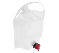 Paquet de Stockage D'eau D'urgence avec Robinet Intégré 3,5 L Pliable | PE Transparent Renforcé, Lecture du Niveau Facile, pour Randonnée, Évacuation et Usage en Camping