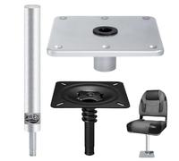 Paquet de support pour siège de bateau, siège de bateau et combo de piédestal avec support de siège de bateau | Assiette, kit de montage pour Pontoo Boat Seat Pin Post, Marine Boat Soutr Base for Boa