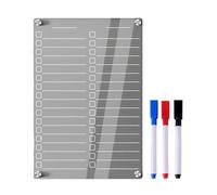 Paquet de tableau magnétique effaçable à sec en acrylique transparent parfait pour la planification hebdomadaire du réfrigérateur et les organisations de tâches quotidiennes. Tableau de planification