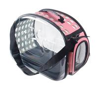 Paquet de Transport pour Chat et Chien, Cage EVA Transparente Rose | Léger et Pratique, pour Chiots et Chatons, Port à Main Dégagée, en Visite Enregistrement Aérien