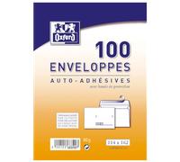 Paquet d'enveloppes Oxford 114x162 x100 autocollante la poste