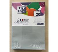 Paquet d'enveloppes Oxford 114x162 x20 gris clair adhesives gris clair
