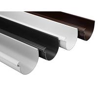 Paquet d'épargne gouttière RAINWAY S (10 mètres, blanc) - 90mm demi-rondes, plastique PVC-U, recommandées pour les toitures > 100m², gouttières en plastique PVC