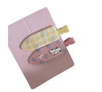 Paquet d'une paire de pinces cosmétiques florales mignonnes en forme de cœur for fille, pince à bec de canard à pois, Barrettes sans couture, accessoires for frange, nouveau(018 Cat Blue Rabbit)